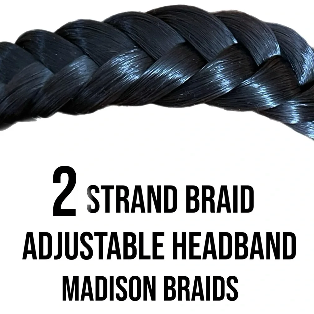 Madison Braid 2 Strand Headband is Hand Braided and Color Blended NIB